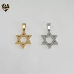 (4-2315) Stainless Steel - Star of David Pendants.