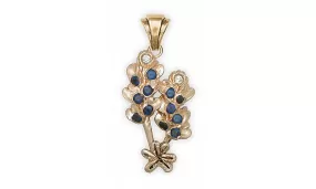 Bluebonnet Pendant Jewelry 14k Gold Handmade Texas Wildflower Pendant BBD-PG