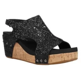 Carley Glitter Wedge Sandals