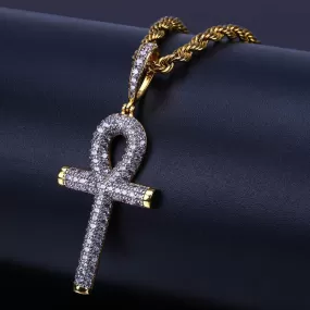 Iced Out Ankh Pendant