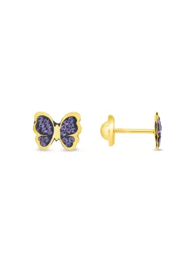 Kid Chloe Butterfly Stud Earrings 14K