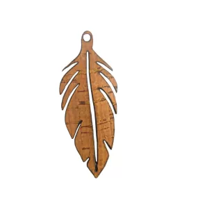 Too Cute Gold Flecked Cork Feather - 55mm