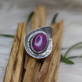 VIBRANT Pink Magnesite Ring- Size 6